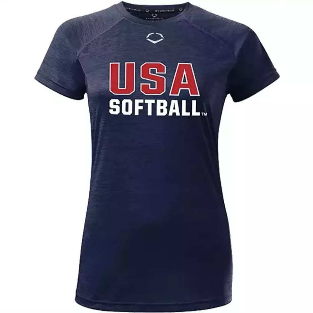 USA EvoShield Women's USA Navy Softball T-Shirt XL New